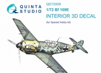 Quinta Studio 1/72 Bf 109E 3D Interior decal #72009 (Special Hobby)